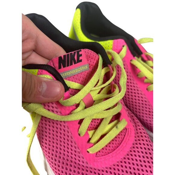 Nike Womens Free RN 5.0 Pink & Yellow Mesh Running Shoes Lightweight Lace-Up Siz - Picture 3 of 7